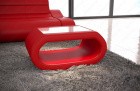 Leder Wohnzimmertisch Concept Leder in rot mit LED Beleuchtung(optional)
