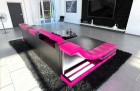 Couch Turino in schwarz-pink