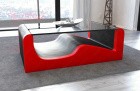 Design Wohnzimmertisch Wave in den Farben schwarz-rot