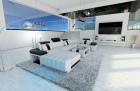 Wohnlandschaft Bellagio U Form Sofa in Weiß-Schwarz