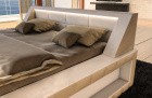 Designer Wasserbett Matera in weiss-sandbeige