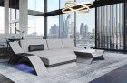 Moderne Polster Couch Calabria L Form in macchiato - Hugo2