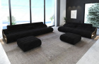 Strukturstoff Couch Garnitur Concept 3-2 in dunkelgrau - Hugo13