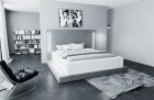 Komplettbett Casoria in grau-weiß mit LED Beleuchtung - inklusive Matratze und Lattenrost