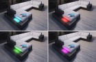 Rattanlounge Messana mit Farbwechsel LED Beleuchtung