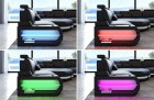 Beispielbild der Farbwechsel LED Beleuchtung beim Sofa Asti inklusive Touch-Wheel Fernbedienung
