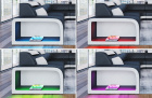 LED-Beleuchtung (Farbwechsel) mit Touch-Wheel Fernbedienung beim Sofa Foggia