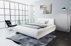 Design Wasserbett Sorano in Kunstleder weiß-beige