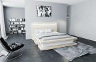 Design Wasserbett Faenza mit Kunstleder-Bezug in beige-weiß