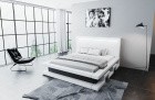 Design Wasserbett Faenza mit Kunstleder-Bezug in weiß-schwarz