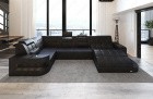 Sofa Wohnlandschaft Wave mit Beleuchtung in schwarz