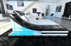 Sofa Wohnlandschaft Leder Turino U Form weiss-schwarz