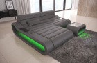 Couch Concept Ledersofa Ecksofa in L Form klein Grau