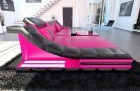 Luxus Couch Turino in pink-schwarz