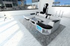Wohnlandschaft Bellagio U Form Sofa in Weiß-Schwarz
