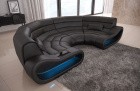 Big Sofa Concept in schwarzem Leder