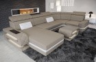 Polster Couch Bologna U Form in taupe - Mineva21
