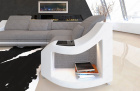 L Form Sofa Genua in Mini mit LED und Stoffbezug - Detailbild der kleinen Armlehne