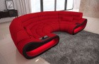 Bigsofa Stoff Concept mit LED Beleuchtung in rot - Mineva20
