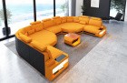 Moderne Couch Wohnlandschaft Asti XXL in apricot - Mineva16