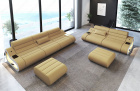 Sofa Couchgarnitur Concept 3-2 Mikrofaser Stoff in beige - Mineva4