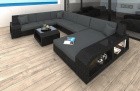 Rattan Sofa Lounge Set Matera mit LED Beleuchtung