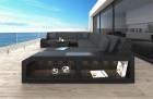 Polyrattan Sofa modern Matera LED Beleuchtung - grau