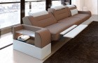3 Sitzer Sofa Parma in taupe - Mineva21 - Die LED Beleuchtung, USB Anschluss und Relaxfunktion sind optional erhältlich.