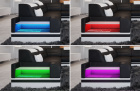 Farbwechsel LED-Beleuchtung Detailansicht beim Sofa Trivento