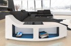 Design Leder Couch Swing mit LED Beleuchtung in schwarz - weiss