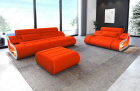 Design Samtstoff Couch Garnitur Concept 2-1 in orange - SunVelvet1012