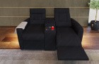 Moderner Stoff Kinsosessel Relax in schwarz - Mineva14