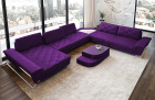 Luxus Polster Couch Ferrara XXL in lila - SunVelvet1028 Samtstoff