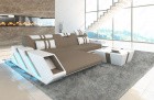 Polstercouch Apollonia L Form in taupe - Mineva21 Mikrofaser Stoff