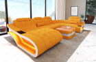 Mikrofaser Sofa Wohnlandschaft Elegante U Form in apricot - Mineva16
