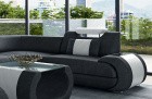 Detailbild kleine Armlehne beim Sofa Rimini U Form in schwarz-grau - Hugo12