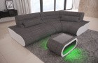 Eckcouch Sofa Concept Mini L Form in grau - Hugo5 Strukturstoff
