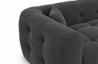 Design Stoffsofa Wohnlandschaft Sevilla U Form mit Strukturstoff Bezug - Anthrazit - Detailansicht