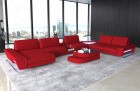 Luxus Stoff Couch Ferrara XXL in rot - Mineva20