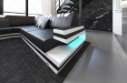 Luxus Sofa XL Beleuchtung Ravenna schwarz-weiss