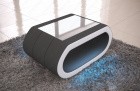 Wohnzimmertisch Design Concept Beleuchtung Stoff Mix in dunkelgrau - Mineva8