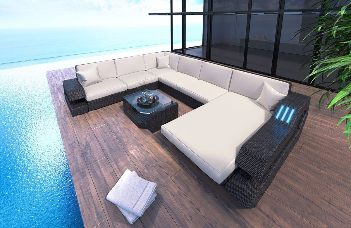 Rattan Sofa Lounge U Form