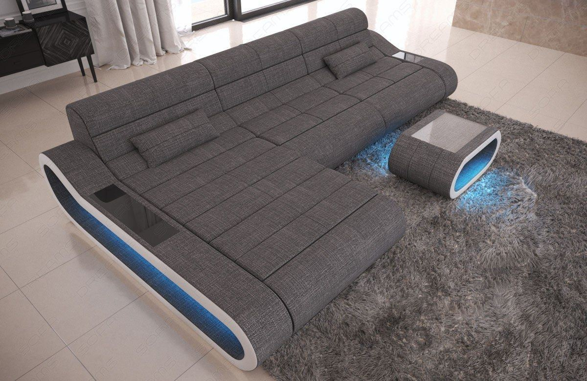 ecksofa concept in l form lang - sofa mit stoffbezug