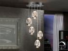 Designer LED Hängelampe Rocio in chrome dimmbar