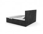 Boxspringbett Oeste mit Samtstoff Bezug in Schwarz - 160x200cm