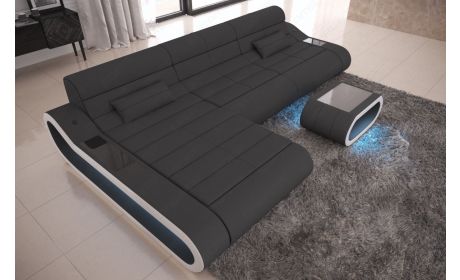 Stoffsofa Concept L-Form Lang