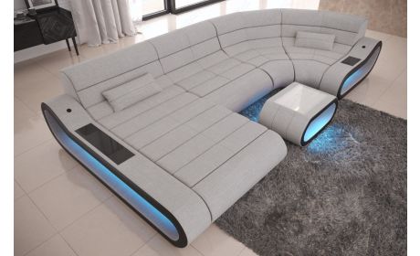 Wohnlandschaft Stoff Concept mit LED