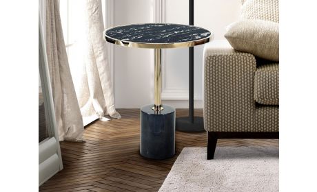 Beistelltisch Dekala – Schwarz & Gold