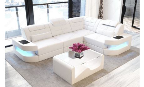 Designersofa Como L-Form – Leder & Luxus