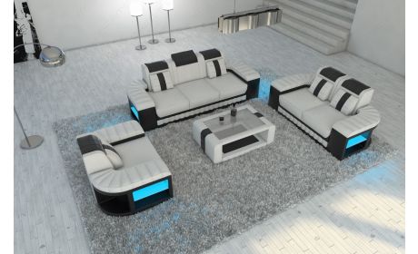 Design Sofagarnitur Bellagio 3er, 2er, 1er Set